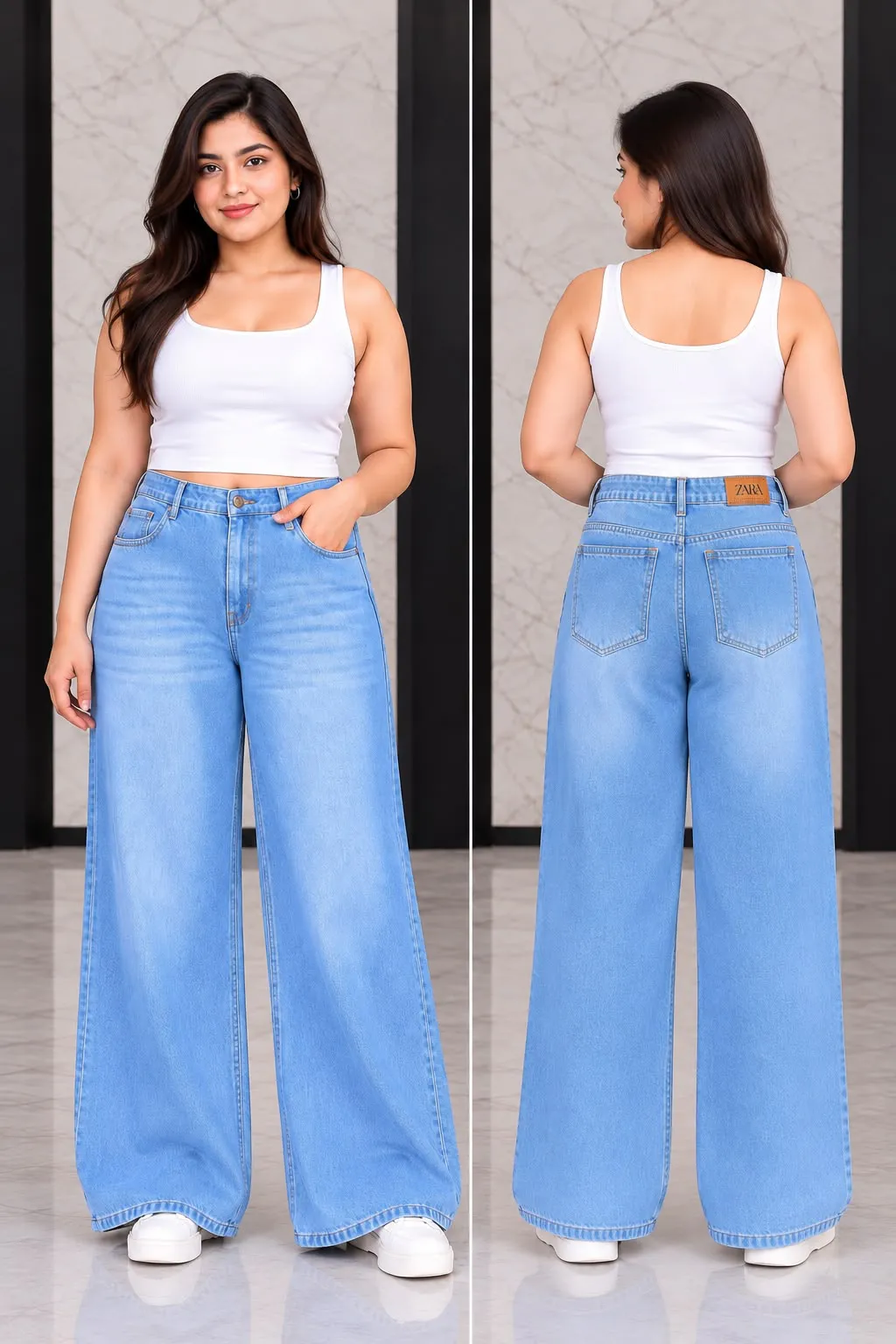 Woman'S High-Waist Straight Fit Jeans