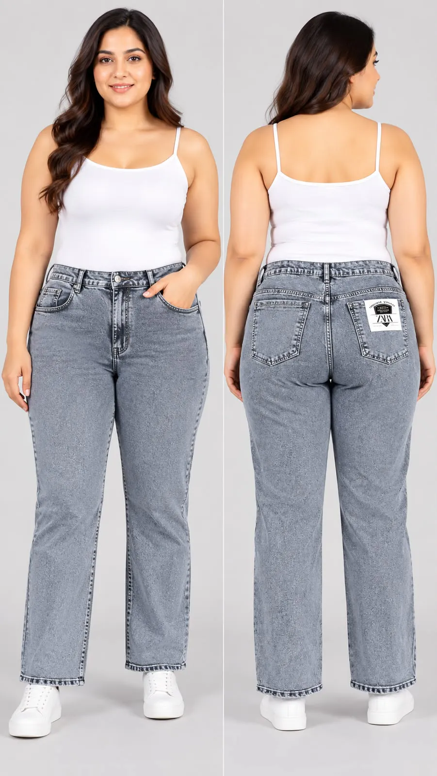 Woman'S High-Waist Straight Fit Jeans