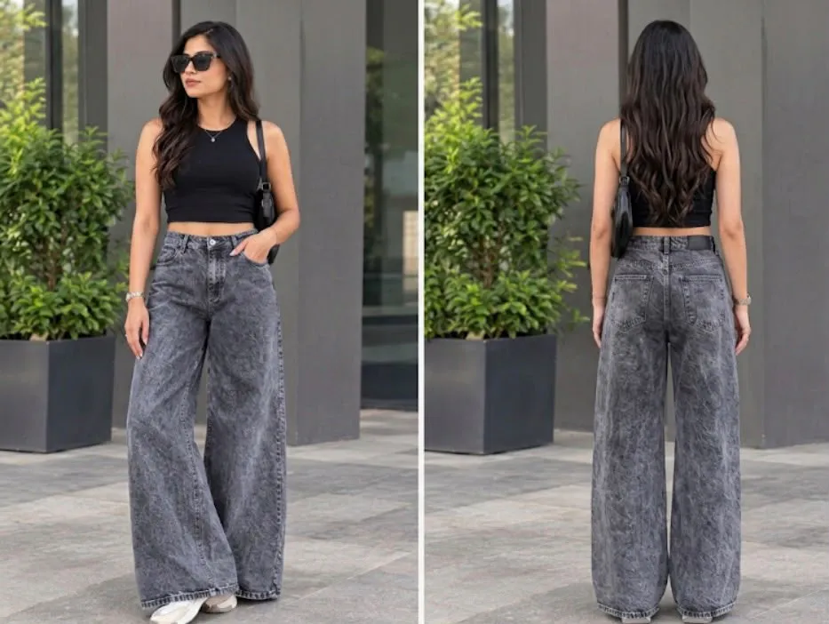 Woman'S High-Waist Straight Fit Jeans