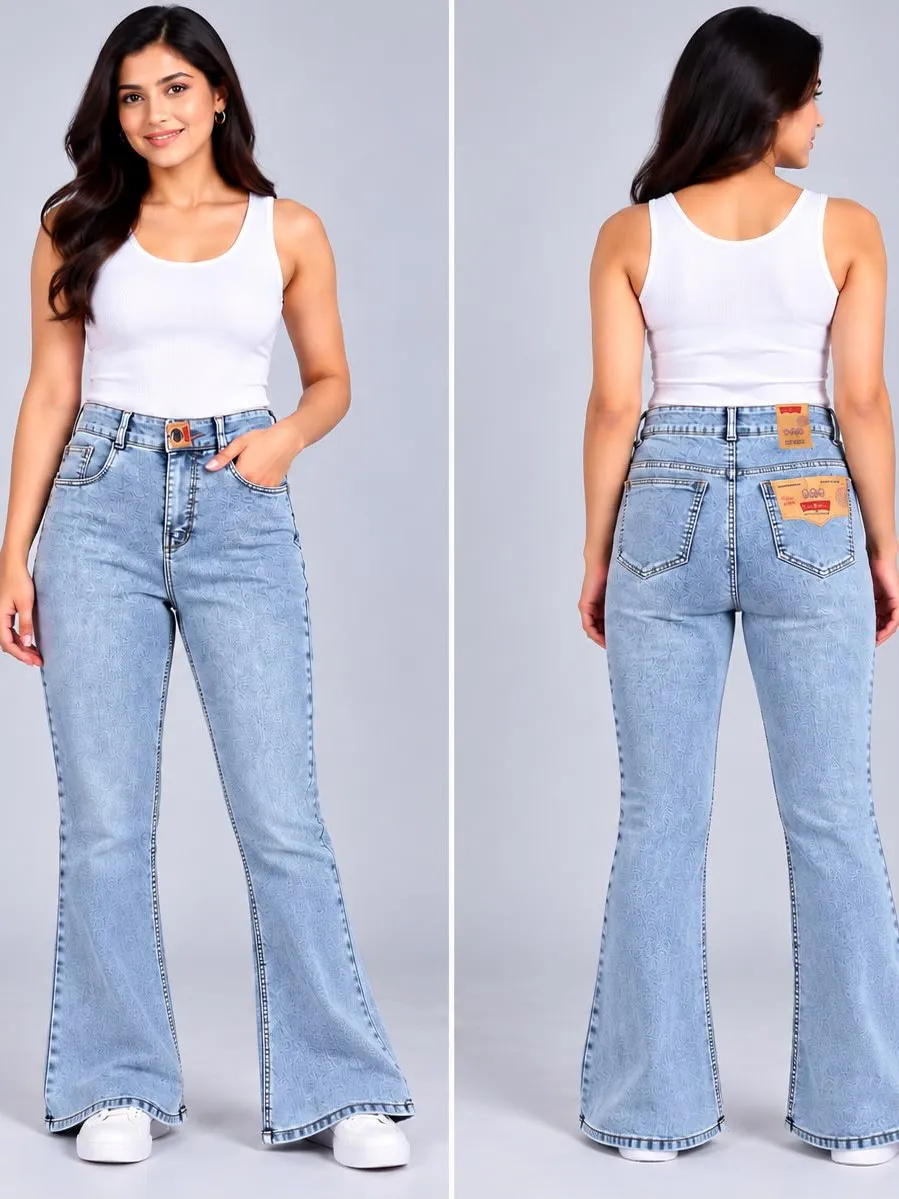 Woman'S High-Waist Straight Fit Jeans