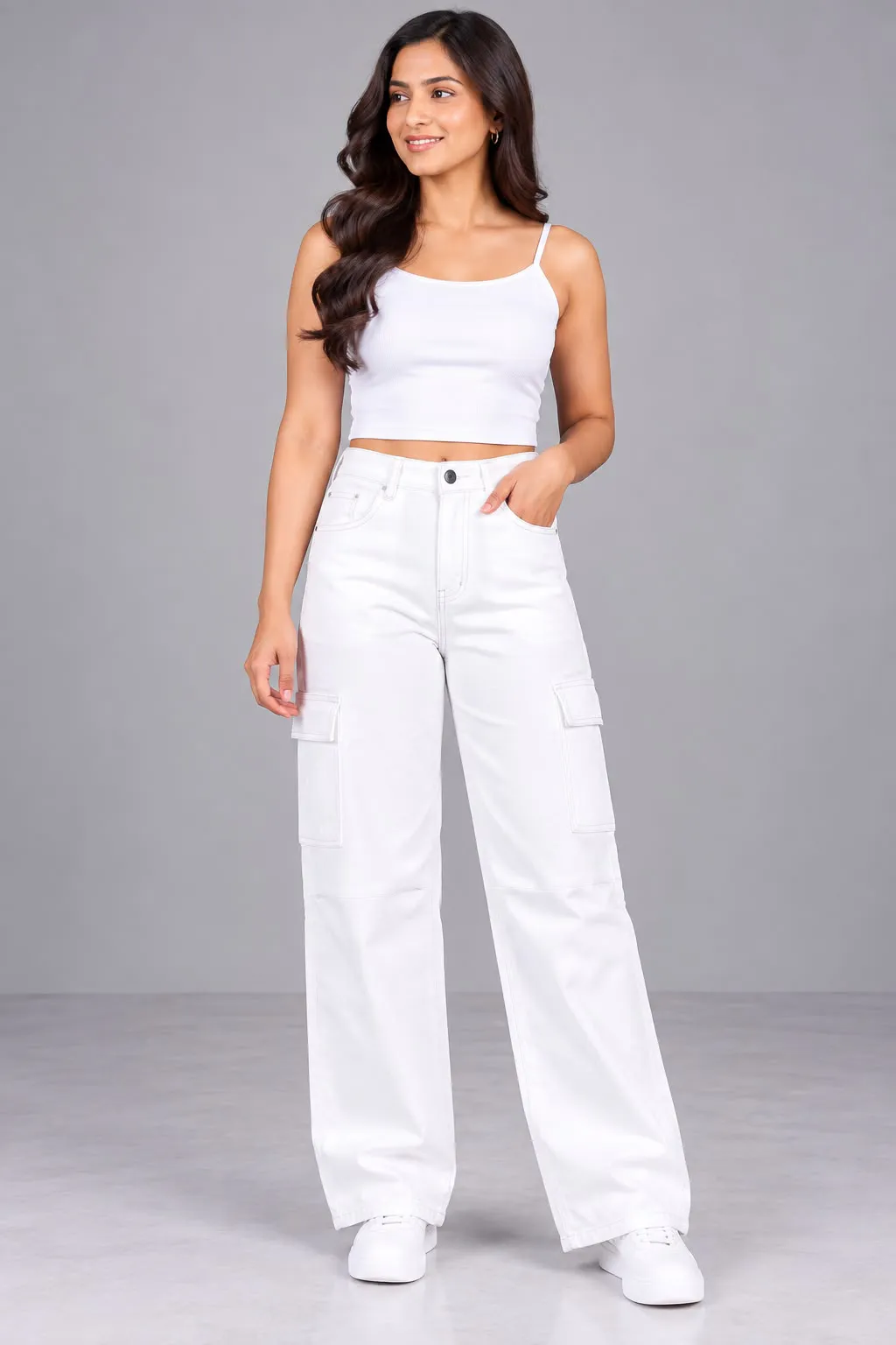 Woman'S High-Waist Straight Fit Jeans