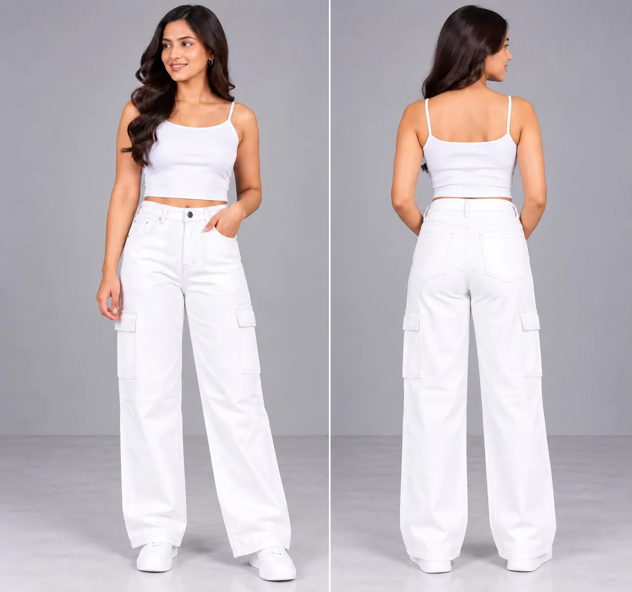 Woman'S High-Waist Straight Fit Jeans