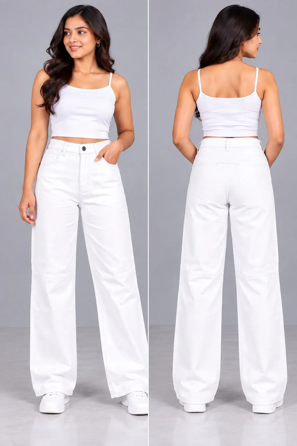 Woman'S High-Waist Straight Fit Jeans
