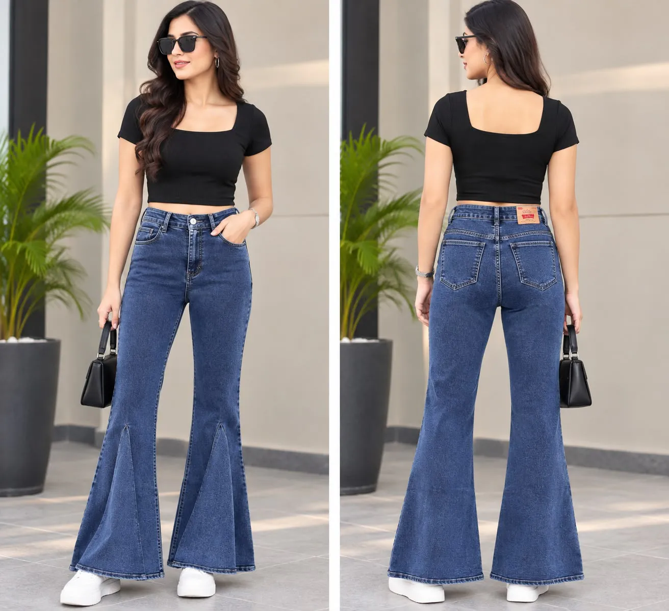 Woman'S High-Waist Straight Fit Jeans