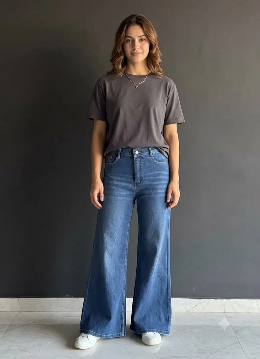 Woman'S High-Waist Straight Fit Jeans