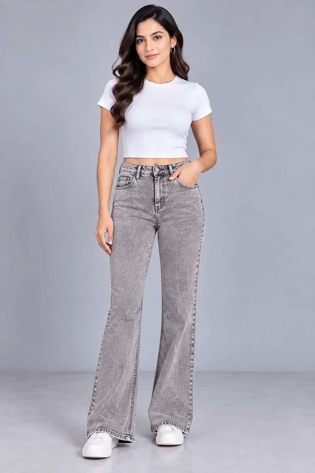 Woman'S High-Waist Straight Fit Jeans
