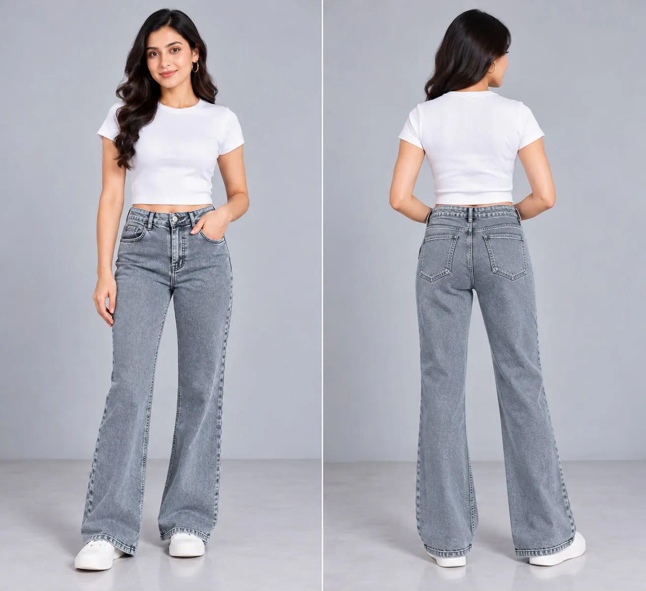 Woman'S High-Waist Straight Fit Jeans
