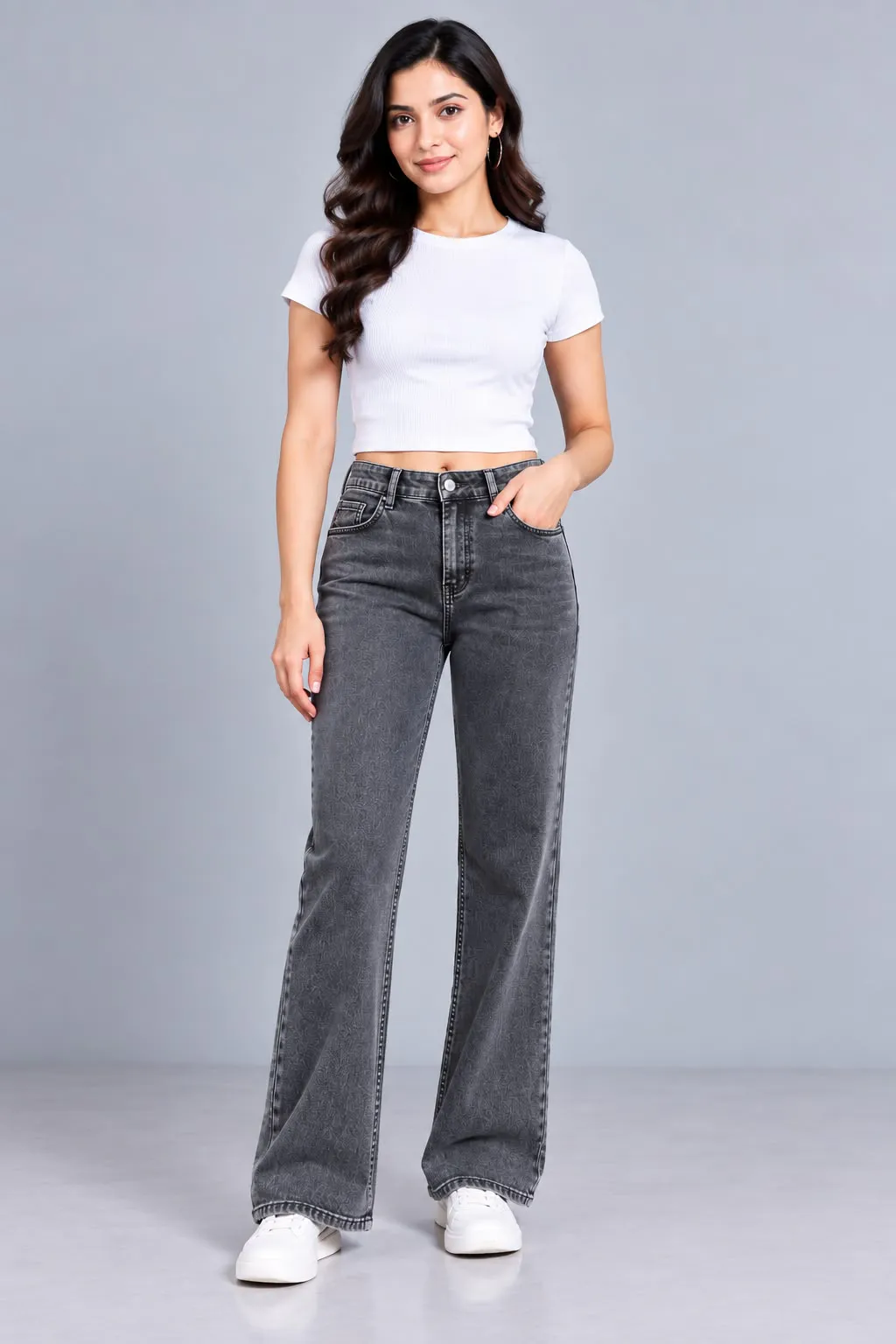 Woman'S High-Waist Straight Fit Jeans