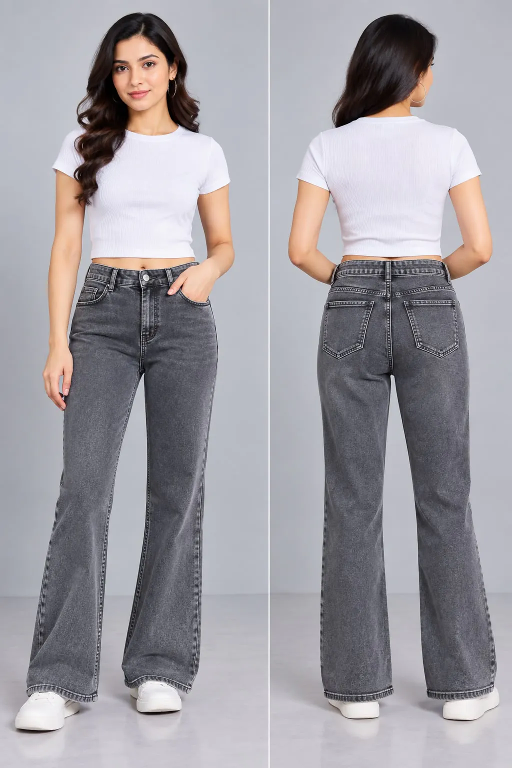 Woman'S High-Waist Straight Fit Jeans