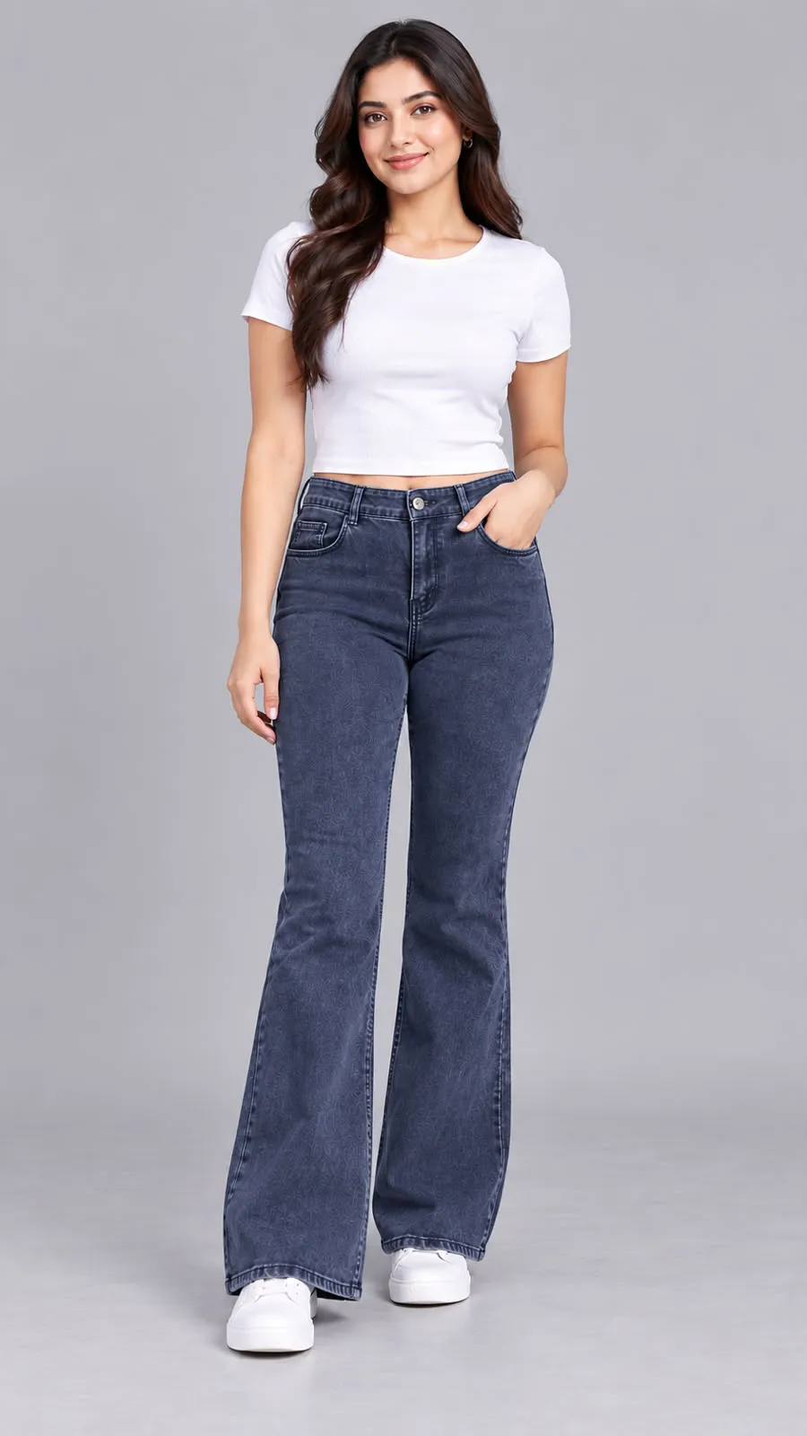 Woman'S High-Waist Straight Fit Jeans