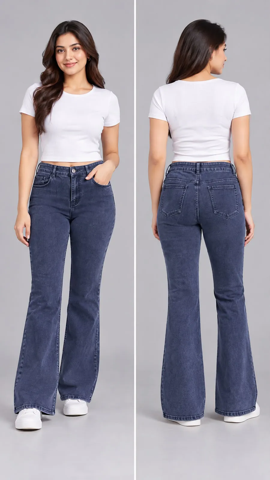 Woman'S High-Waist Straight Fit Jeans