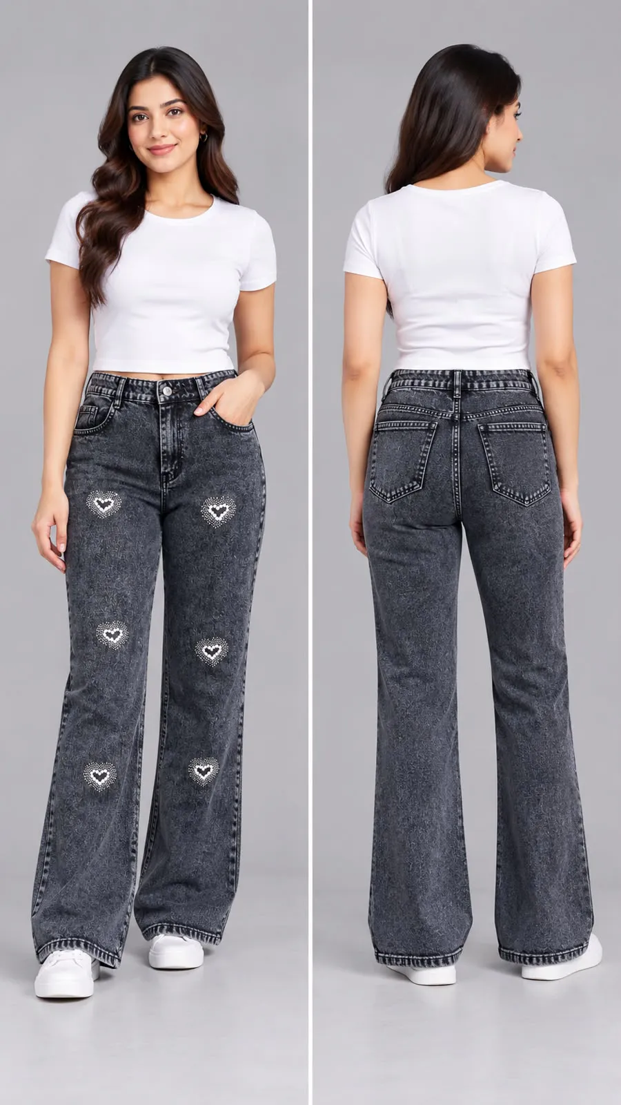 Woman'S High-Waist Straight Fit Jeans