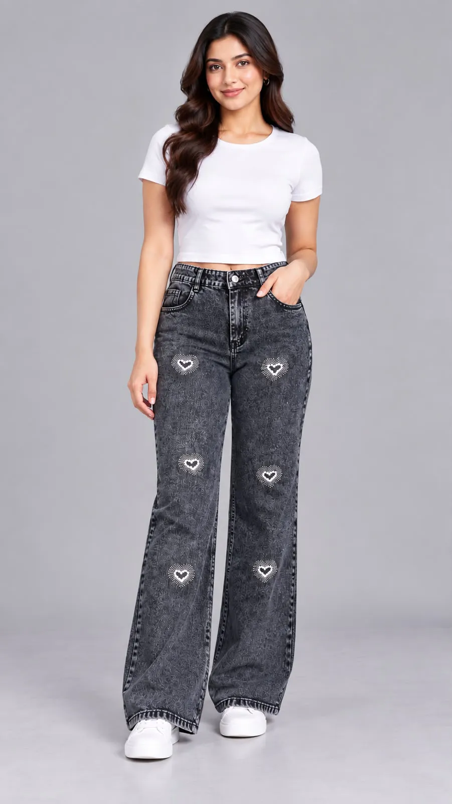 Woman'S High-Waist Straight Fit Jeans