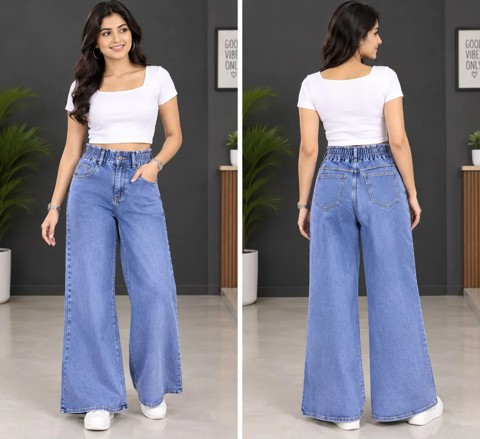 Woman's High-Waist Straight Fit Jeans