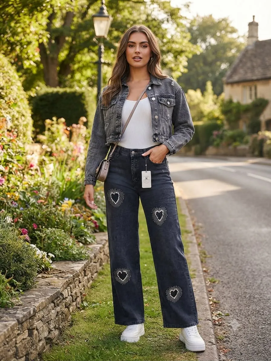 Woman'S High-Waist Straight Fit Jeans