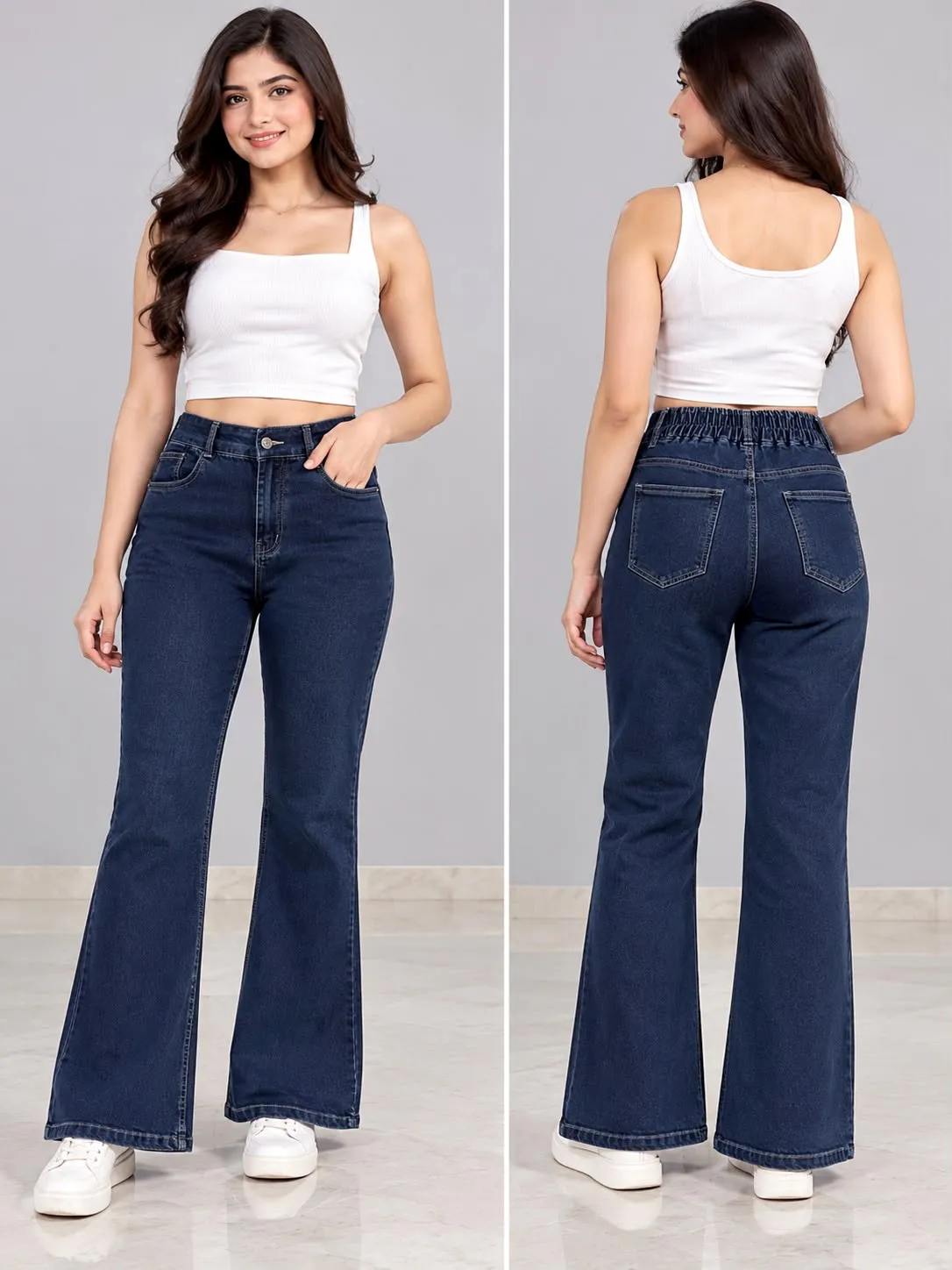 Woman'S High-Waist Straight Fit Jeans