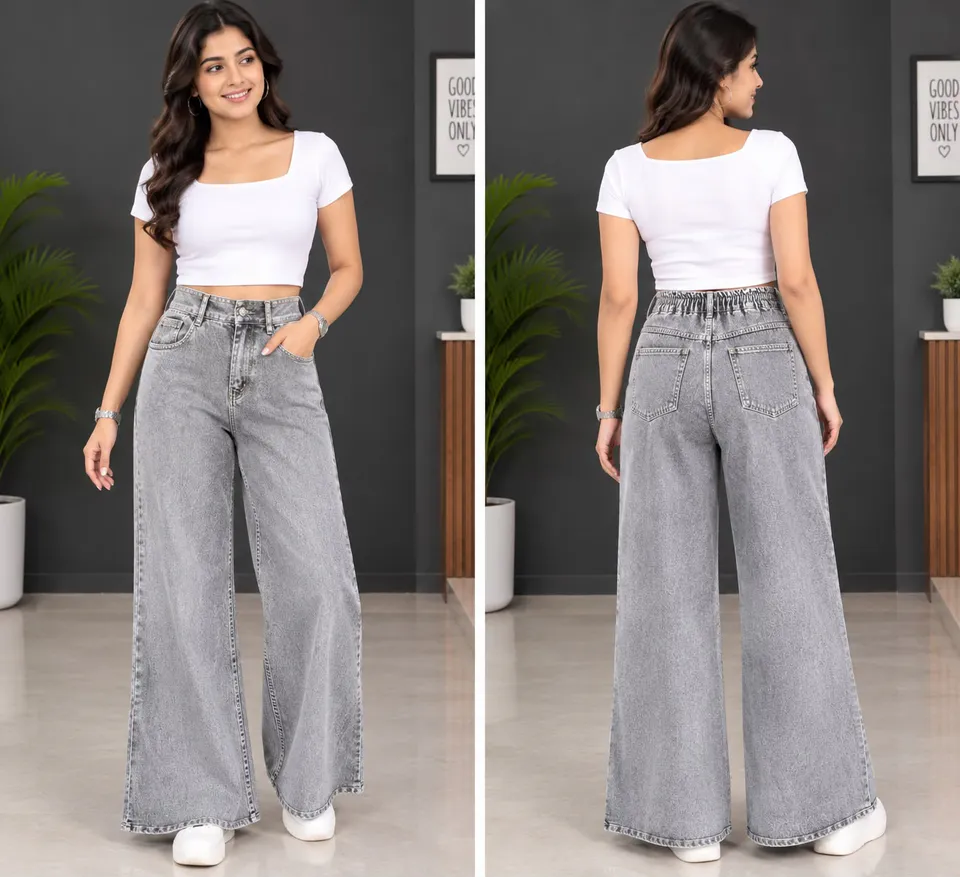 Woman's High-Waist Straight Fit Jeans