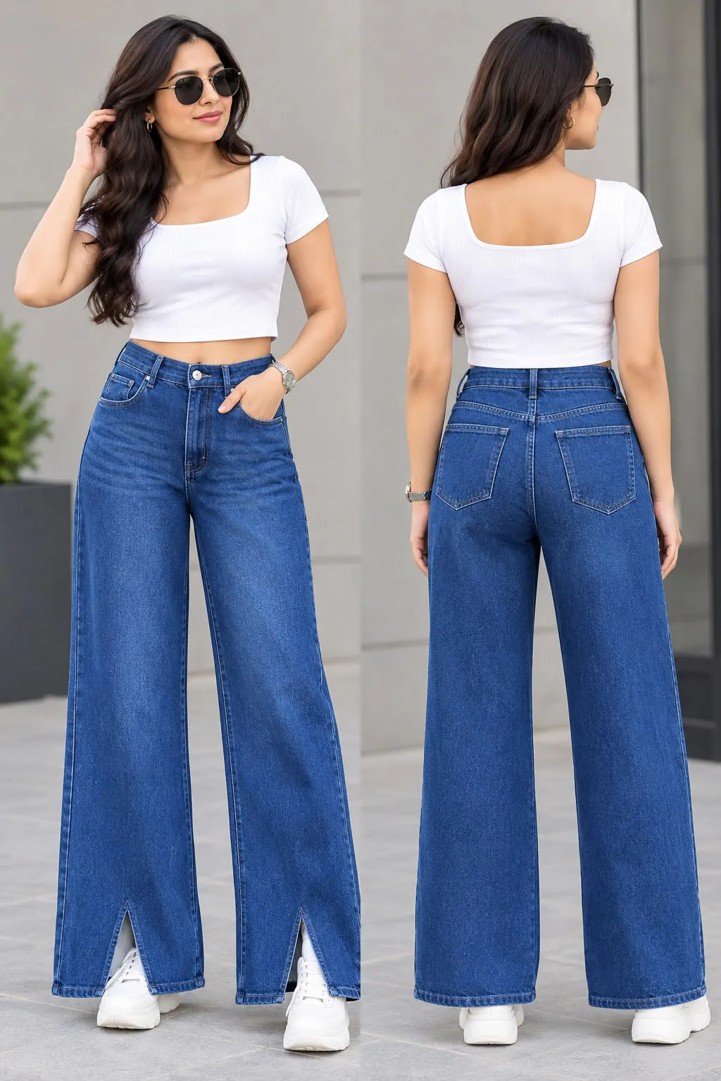 Woman'S High-Waist Straight Fit Jeans