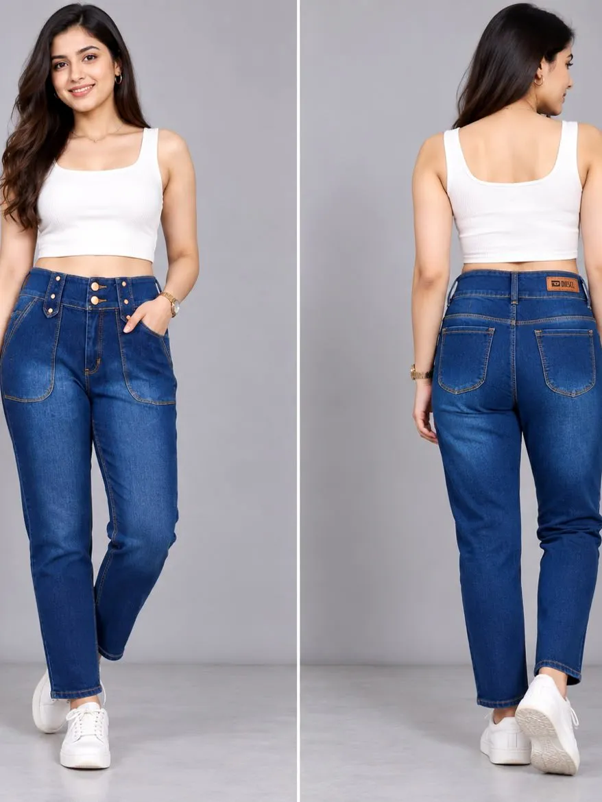 Woman'S High-Waist narrow Fit Jeans