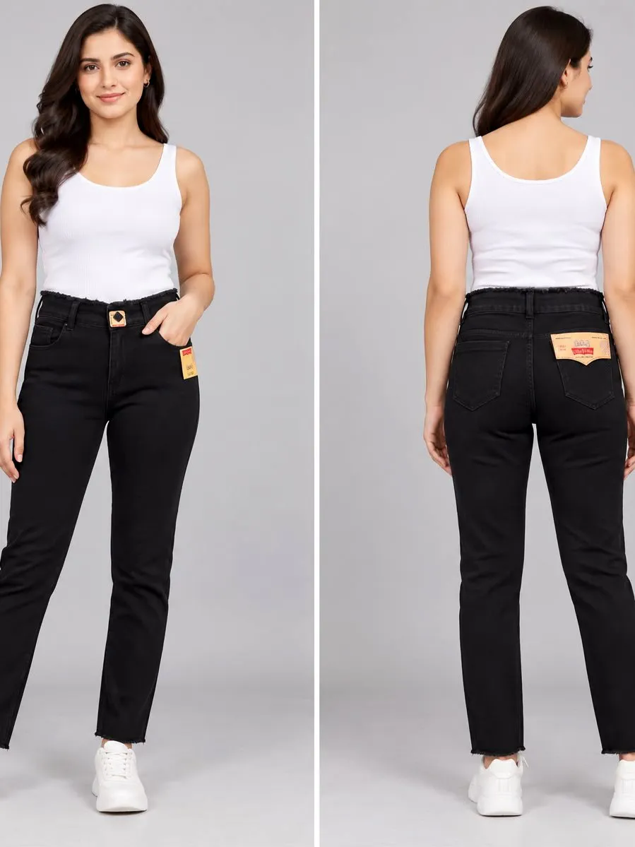 Woman'S High-Waist Straight Fit Jeans