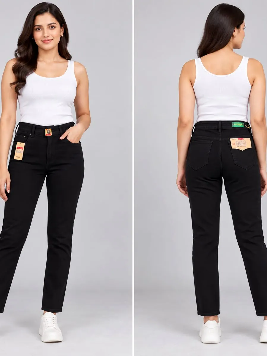 Woman'S High-Waist Straight Fit Jeans