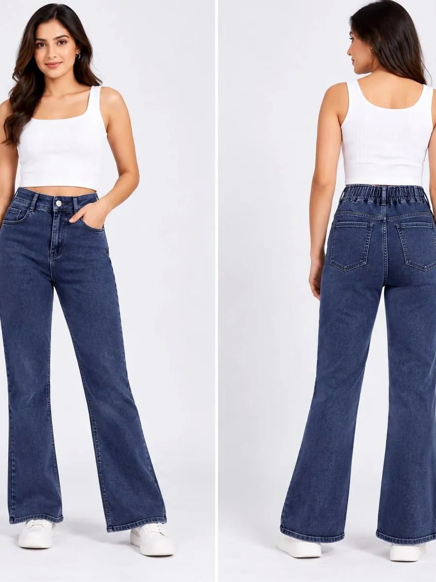 Woman'S High-Waist Straight Fit Jeans