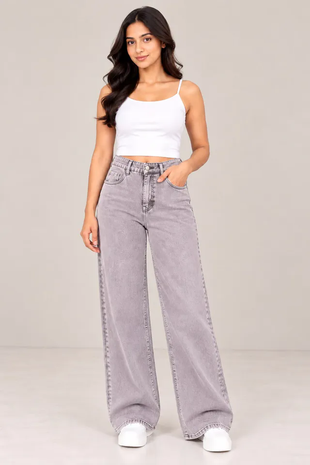Woman's High-Waist Straight Fit Jeans