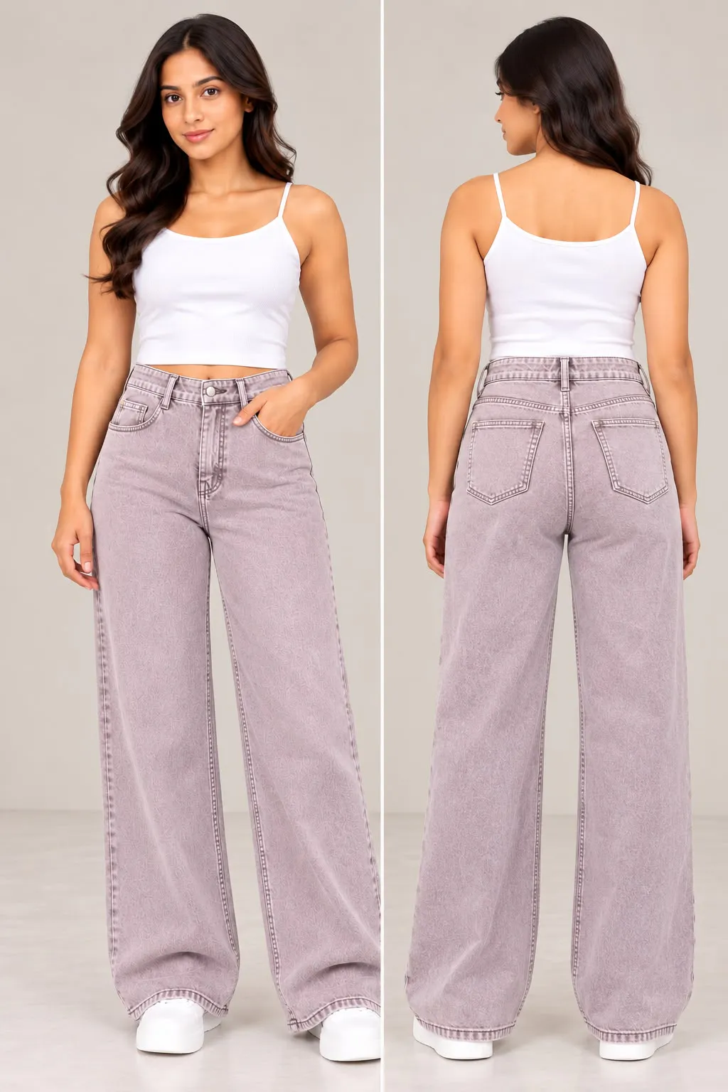 Woman'S High-Waist Straight Fit Jeans