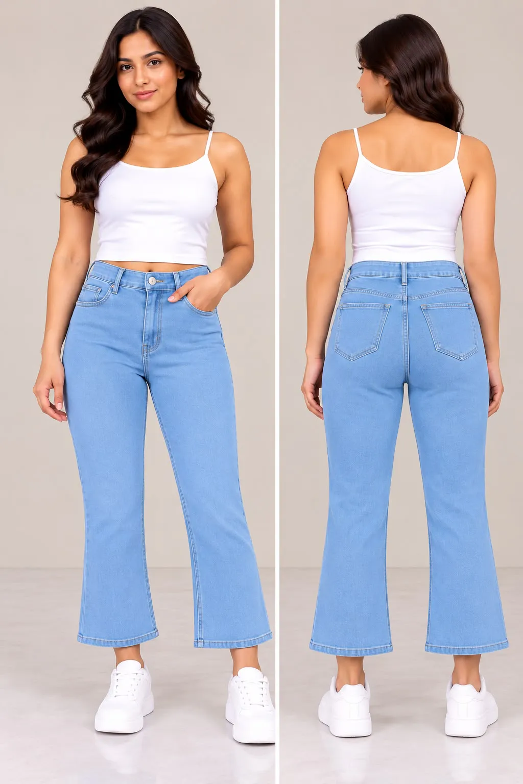 Woman'S High-Waist Straight Fit Jeans
