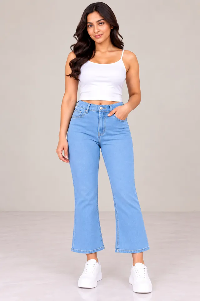 Woman's High-Waist Straight Fit Jeans
