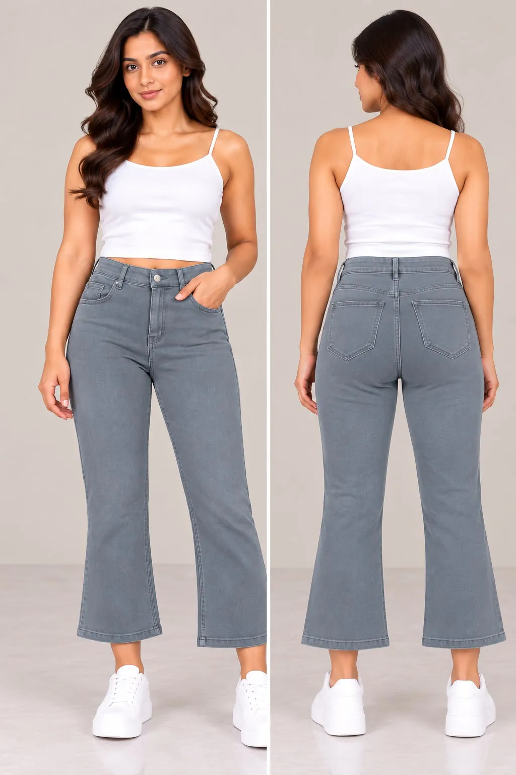 Woman'S High-Waist Straight Fit Jeans