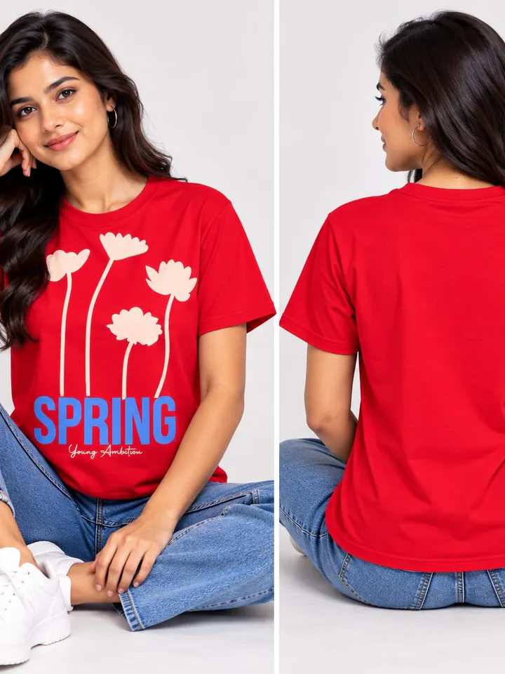 Woman'sWomen’s Graphic Printed Cotton T-Shirt t-shirt