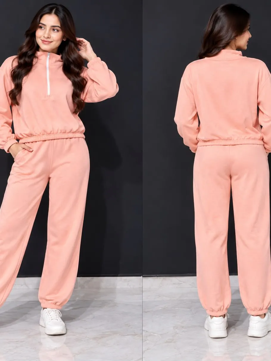 Women’s Pink & Black Stylish Co-Ord Set with Chain Fringe Detail