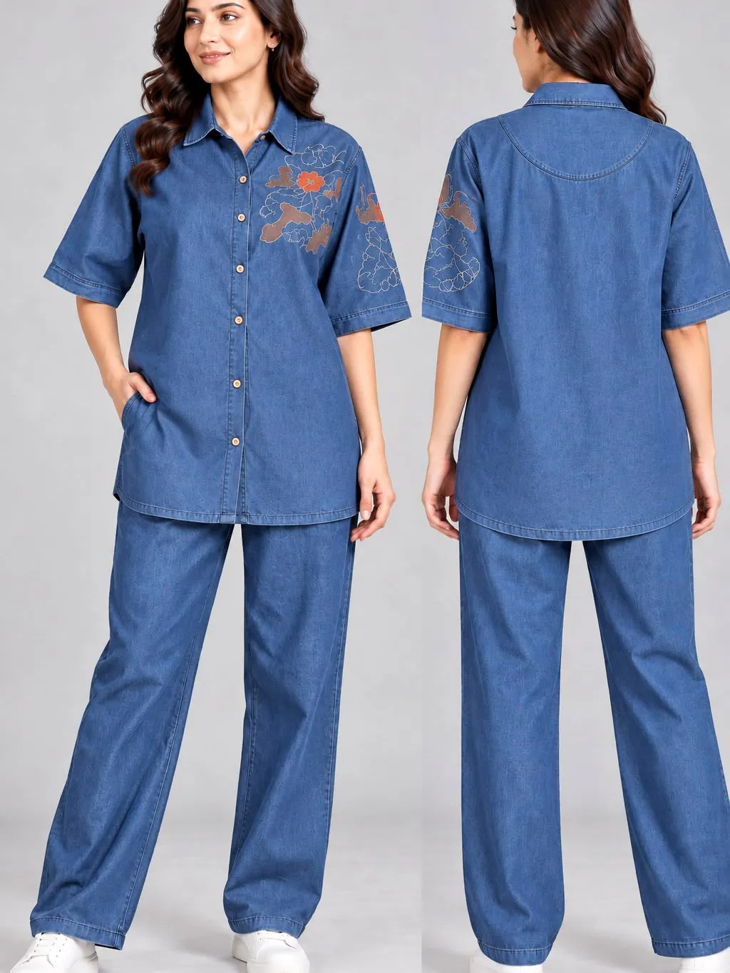  Blue Denim Co-Ord Set for Woman