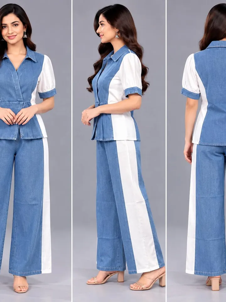 Women’s Denim Co-Ord Set – Stylish Two-Piece Outfit